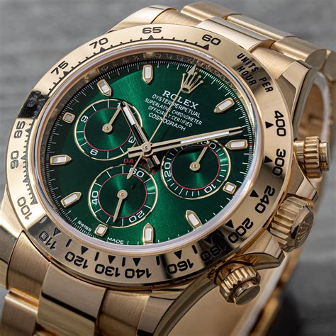 rolex daytona green face price|rolex daytona green 116508.